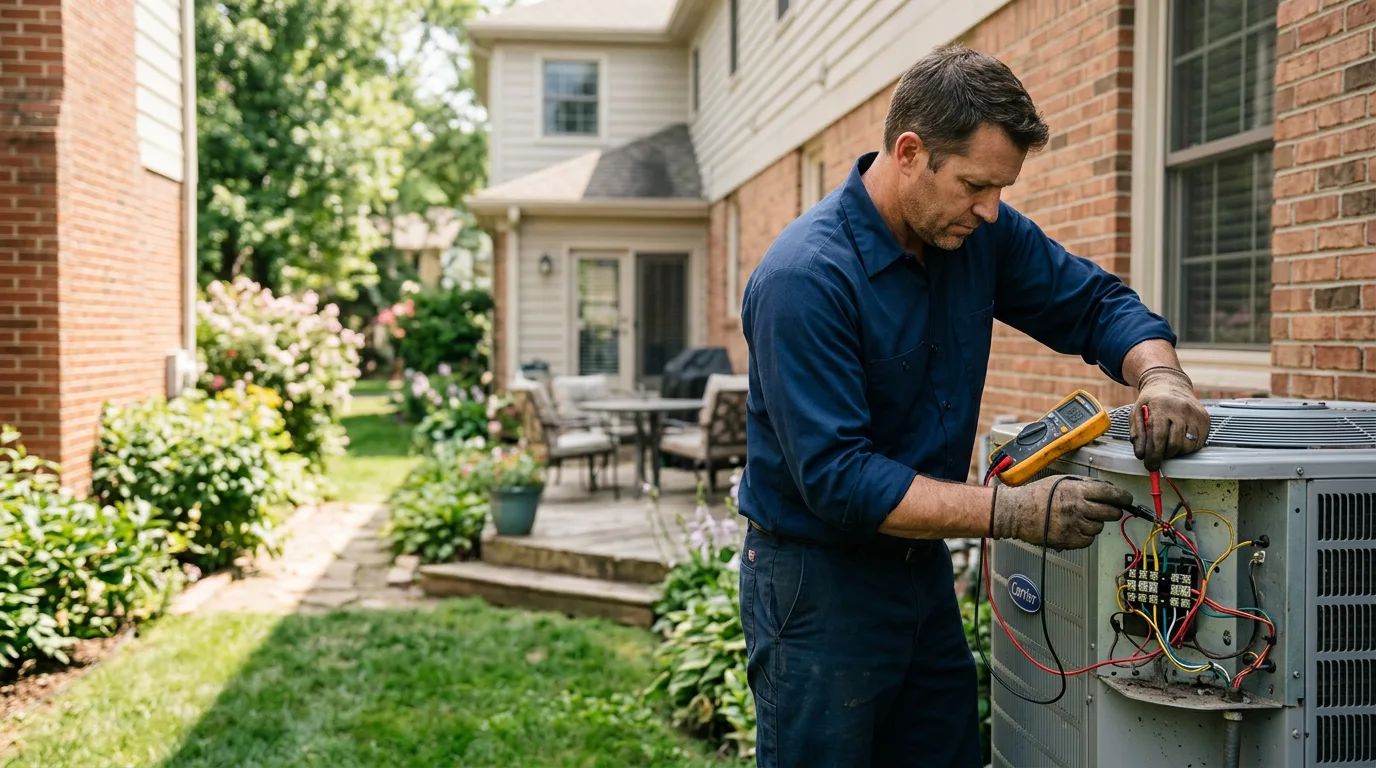 HVAC technician working near Ayr, ND